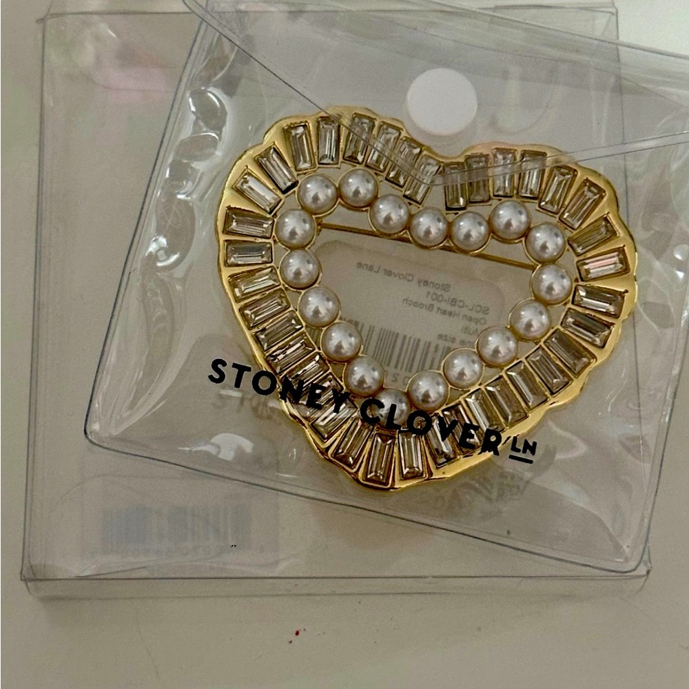 Stoney clover lane heart brooch